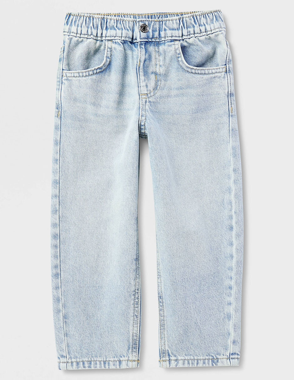 Jeans straight lavado medio para niño 2