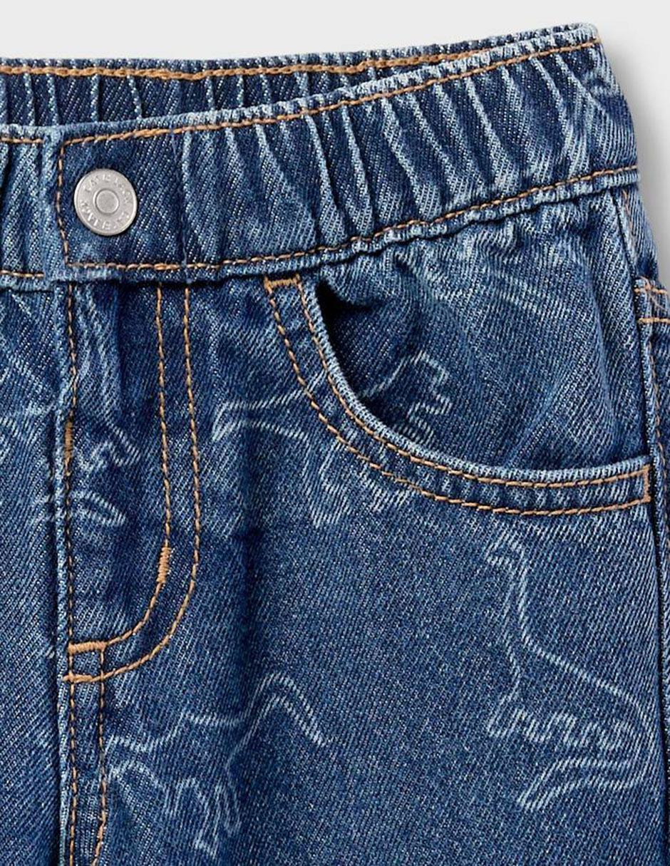 Jeans straight lavado obscuro para niño 2