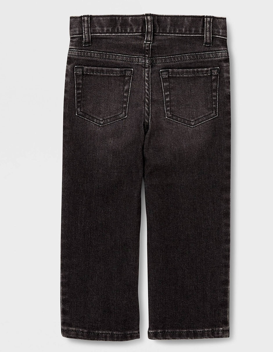Jeans straight lavado obscuro para niña 4