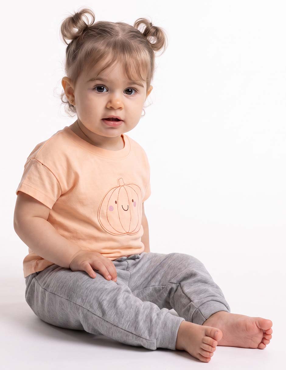 Playera manga corta para niña