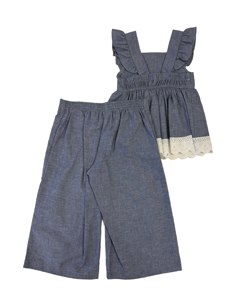 Conjunto pantalón Fiorella de algodón para bebé niña
