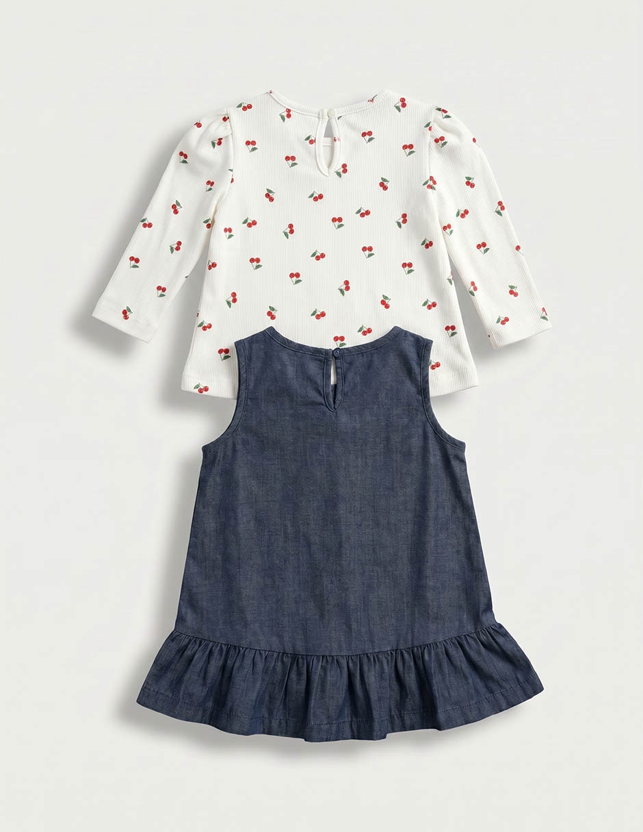 Conjunto Fiorella de algodón para bebé niña