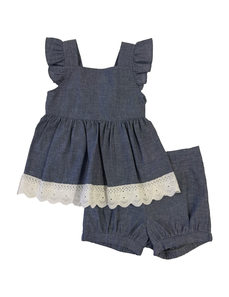 Conjunto casual sin familia de algodón para bebé niña