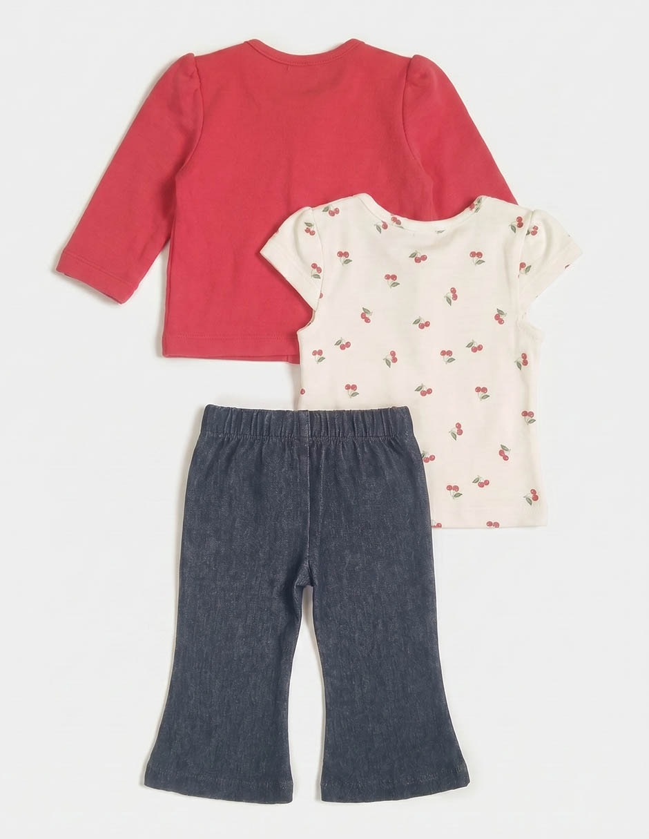 Conjunto Casual Fiorella  De Algod—n Para BebŽ Ni–a