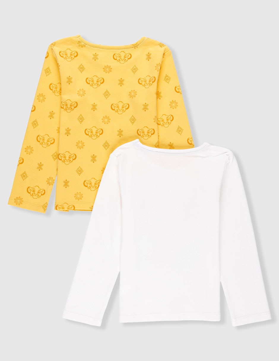 Set playera El rey león manga larga para bebé 2