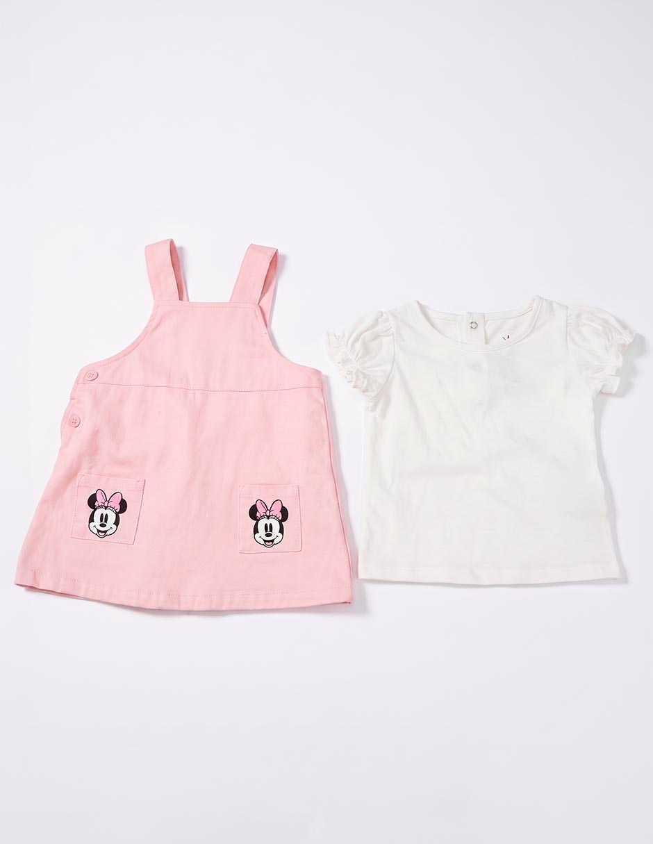 Conjunto piquenique minnie mouse de algodón para niña 2 piezas 2