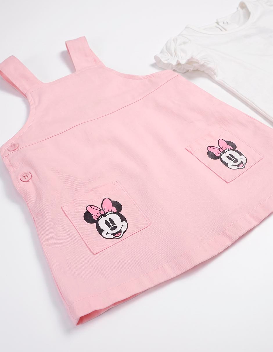 Conjunto piquenique minnie mouse de algodón para niña 2 piezas 4