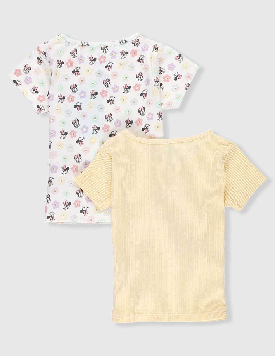 Set playera minnie mouse manga corta para bebé niña 3