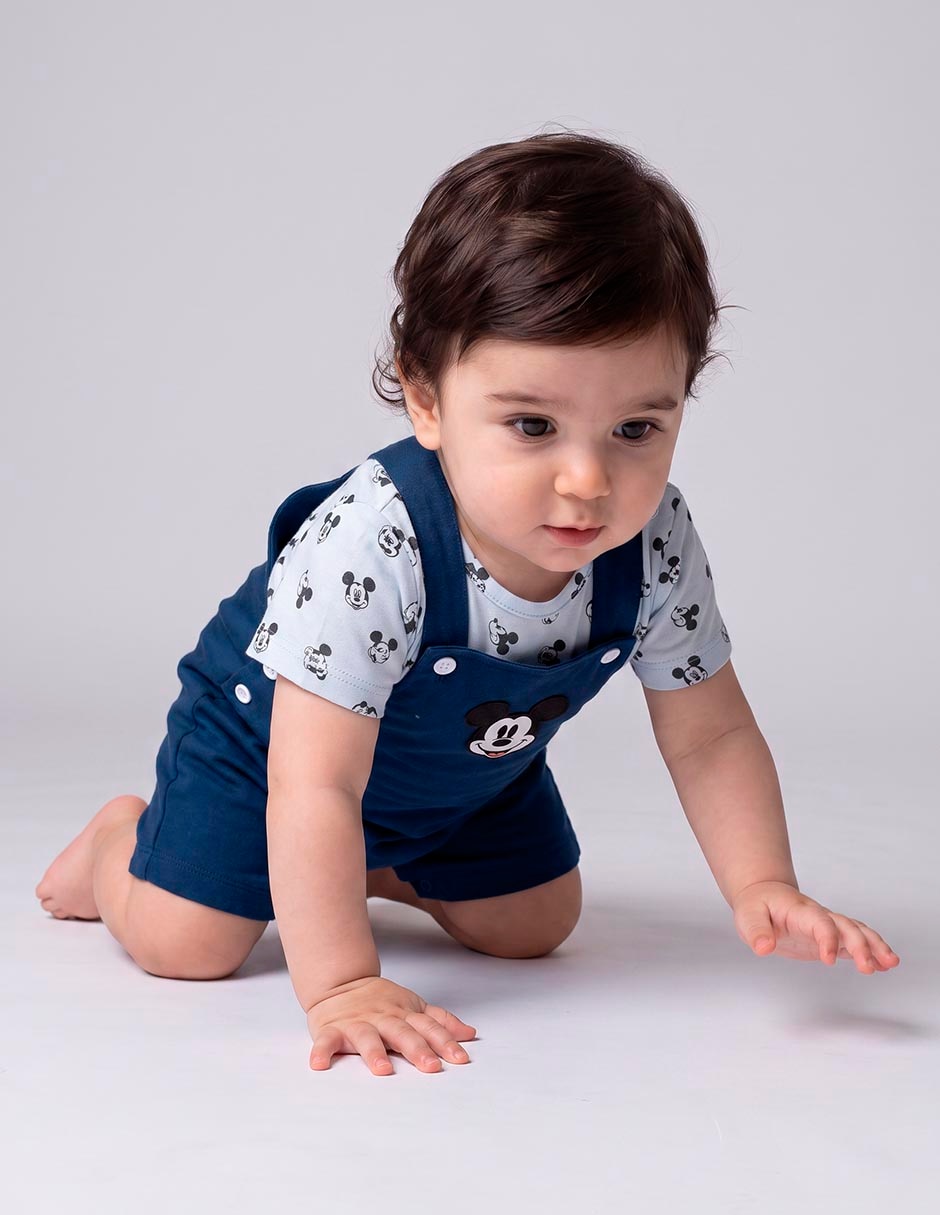 Conjunto overol casual de algodón para niño 2 piezas