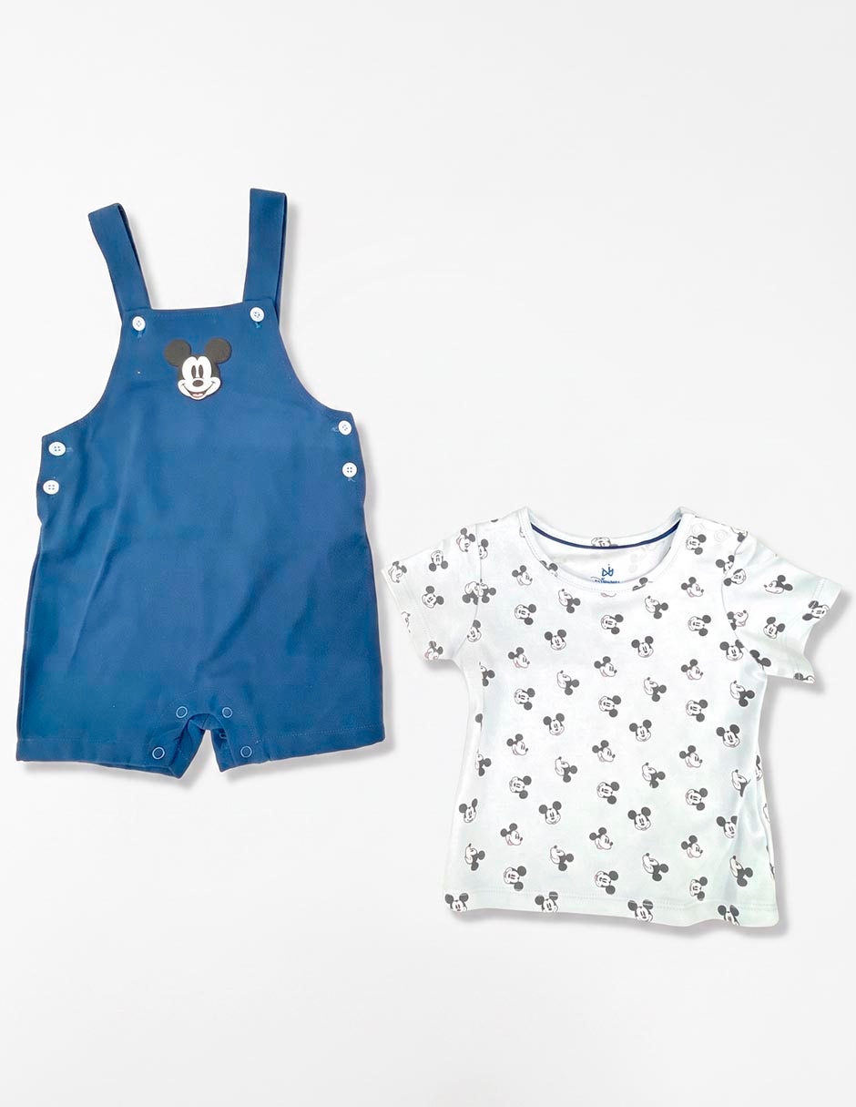 Conjunto overol casual de algodón para niño 2 piezas 2