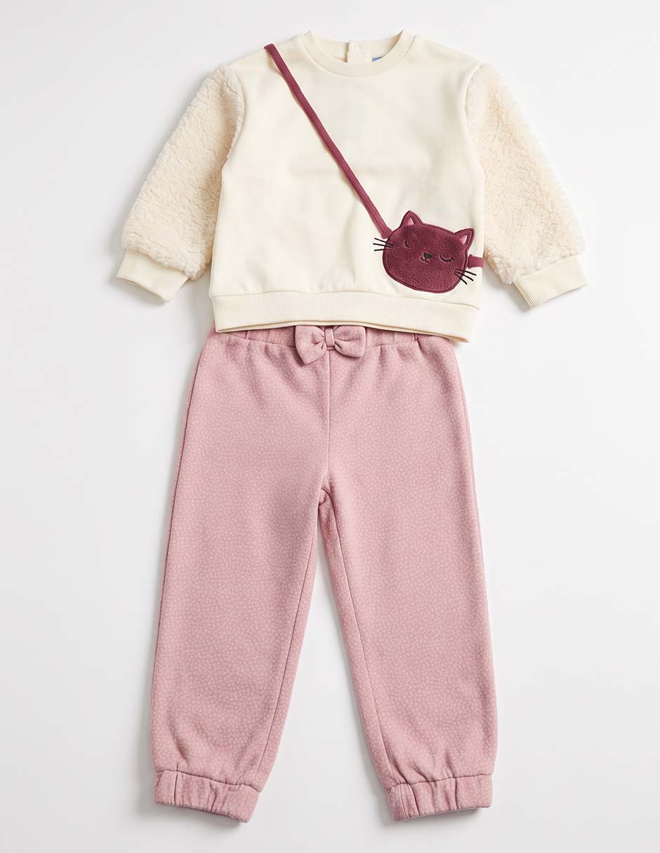 Conjunto piquenique de algodón para niña 2 piezas 4