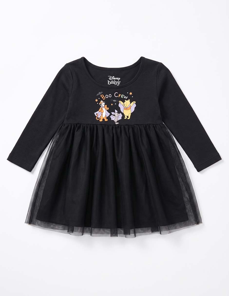 Vestido piquenique manga larga para niña 2