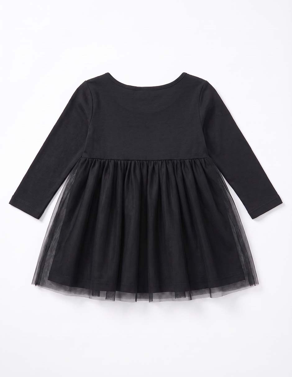 Vestido piquenique manga larga para niña 3