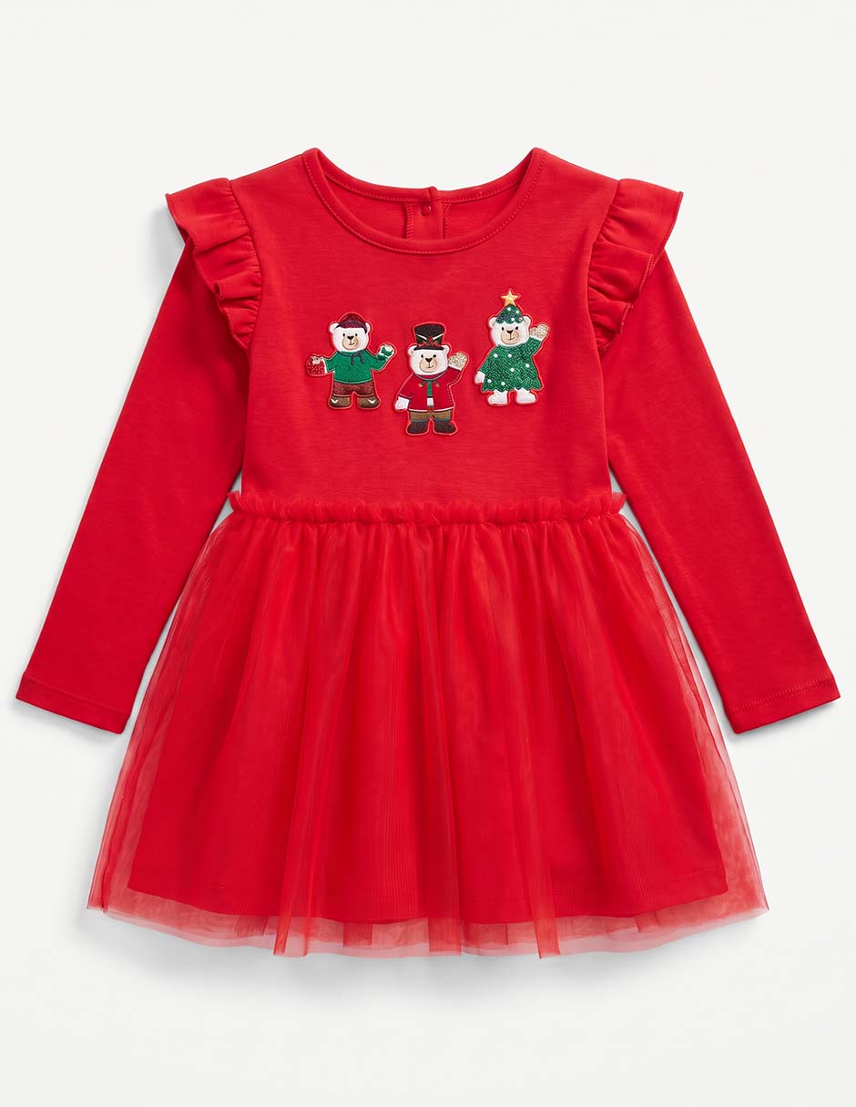 Vestido manga larga para bebé niña 2