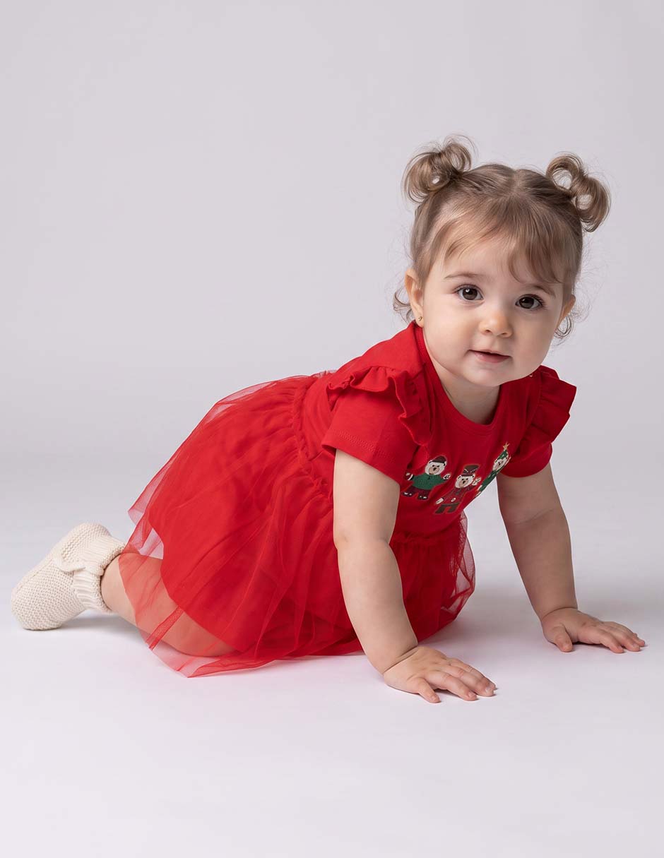 Vestido manga corta para bebé niña Vestido manga corta para bebé niña