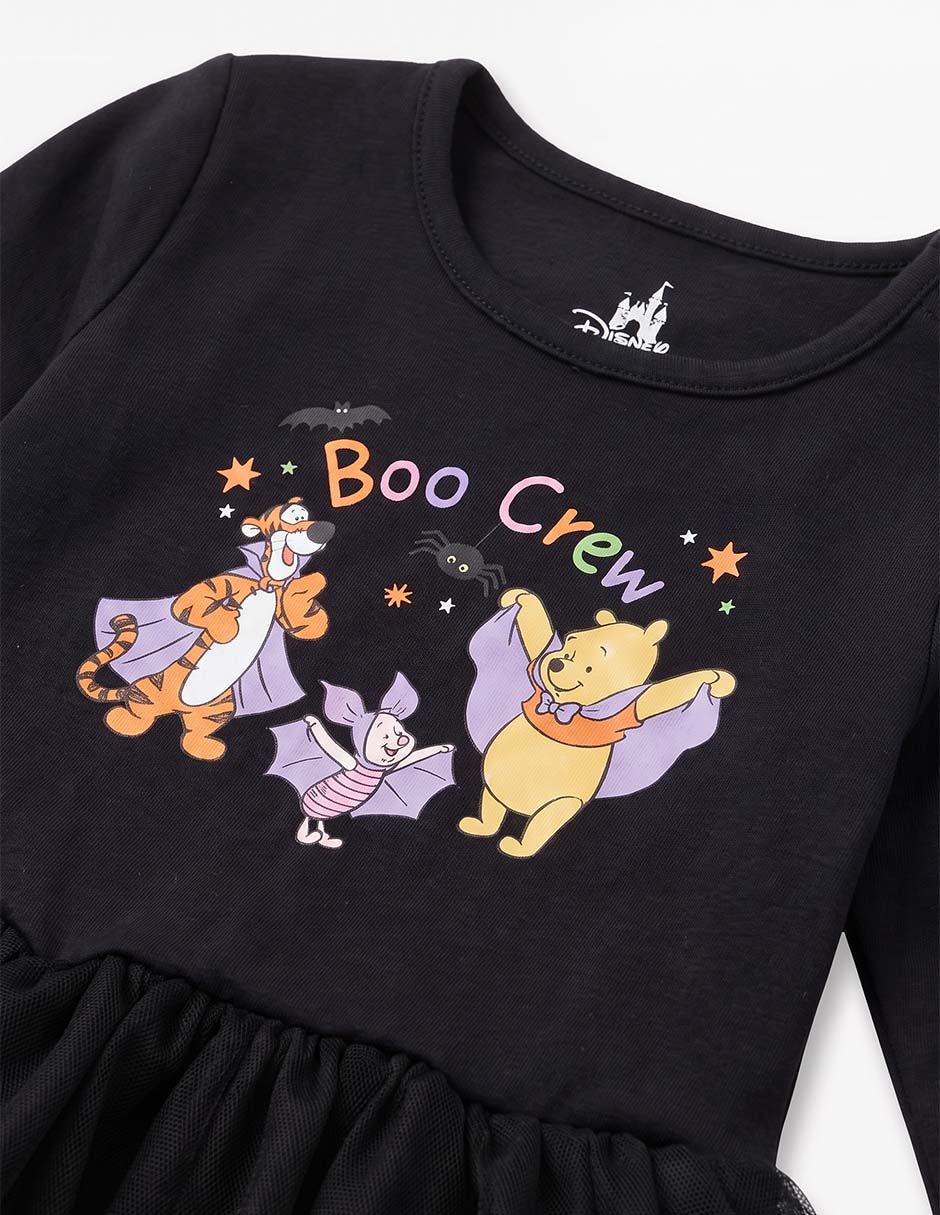 Vestido piquenique manga larga para niña 4