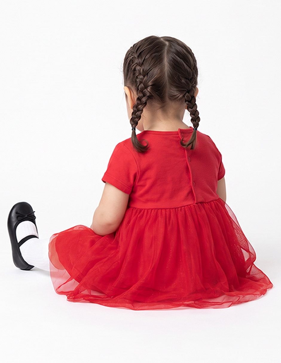 Vestido manga regular para bebé niña 6