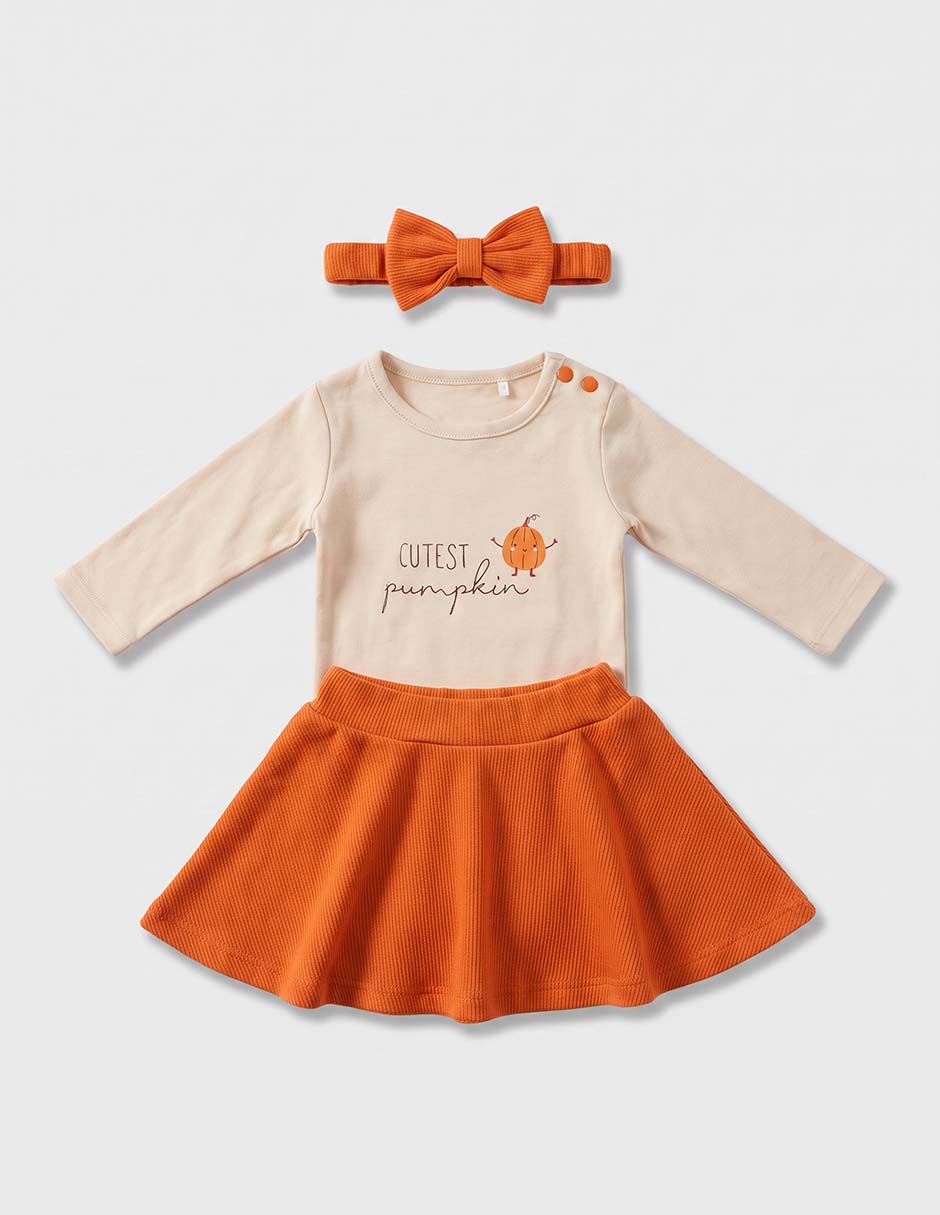 Conjunto casual de algodón para niña 3 piezas Conjunto casual de algodón para niña 3 piezas