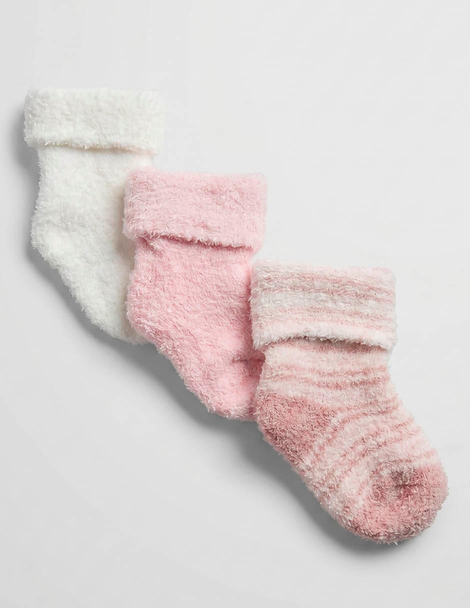 Set de calcetín Punto Blanco para bebé niña 3 pares
