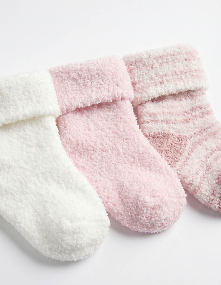 Set de calcetín Punto Blanco para bebé niña 3 pares 3