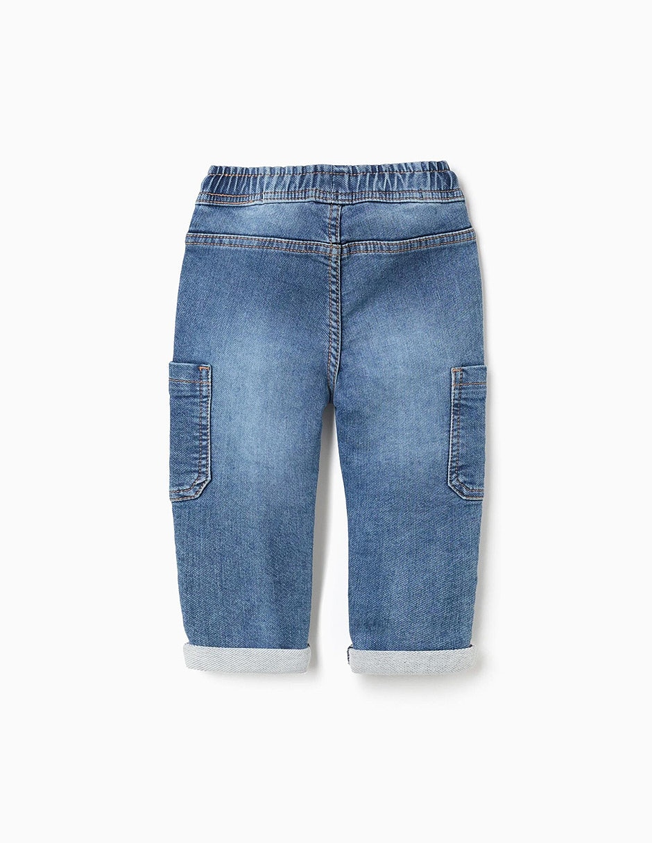 Jeans cargo amplio para niño 2