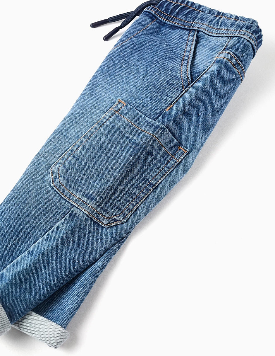 Jeans cargo amplio para niño 4