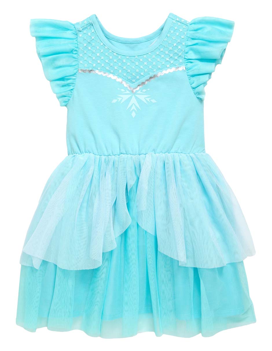 Vestido manga volantes para niña
