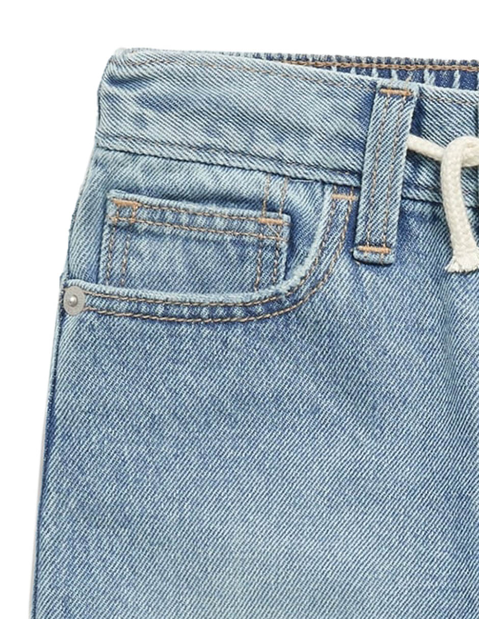 Jeans regular straight lavado claro para bebé 3