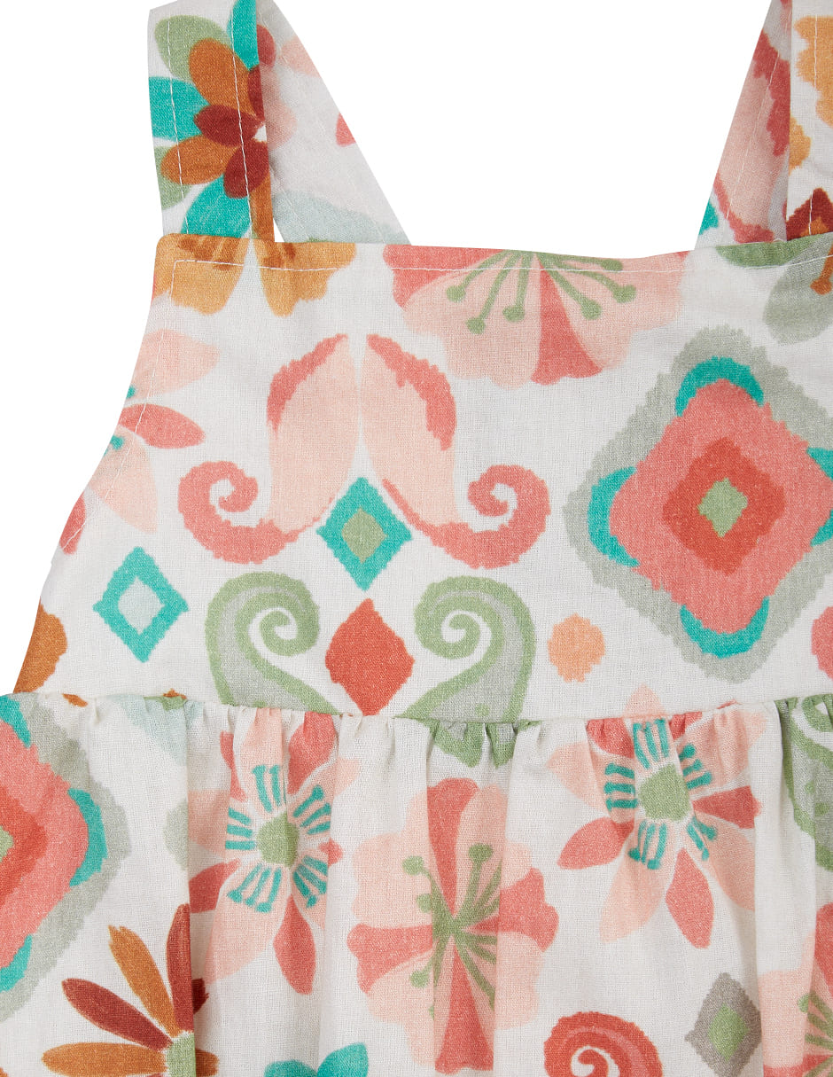 Conjunto vestido casual cao duck de algodón para bebé niña