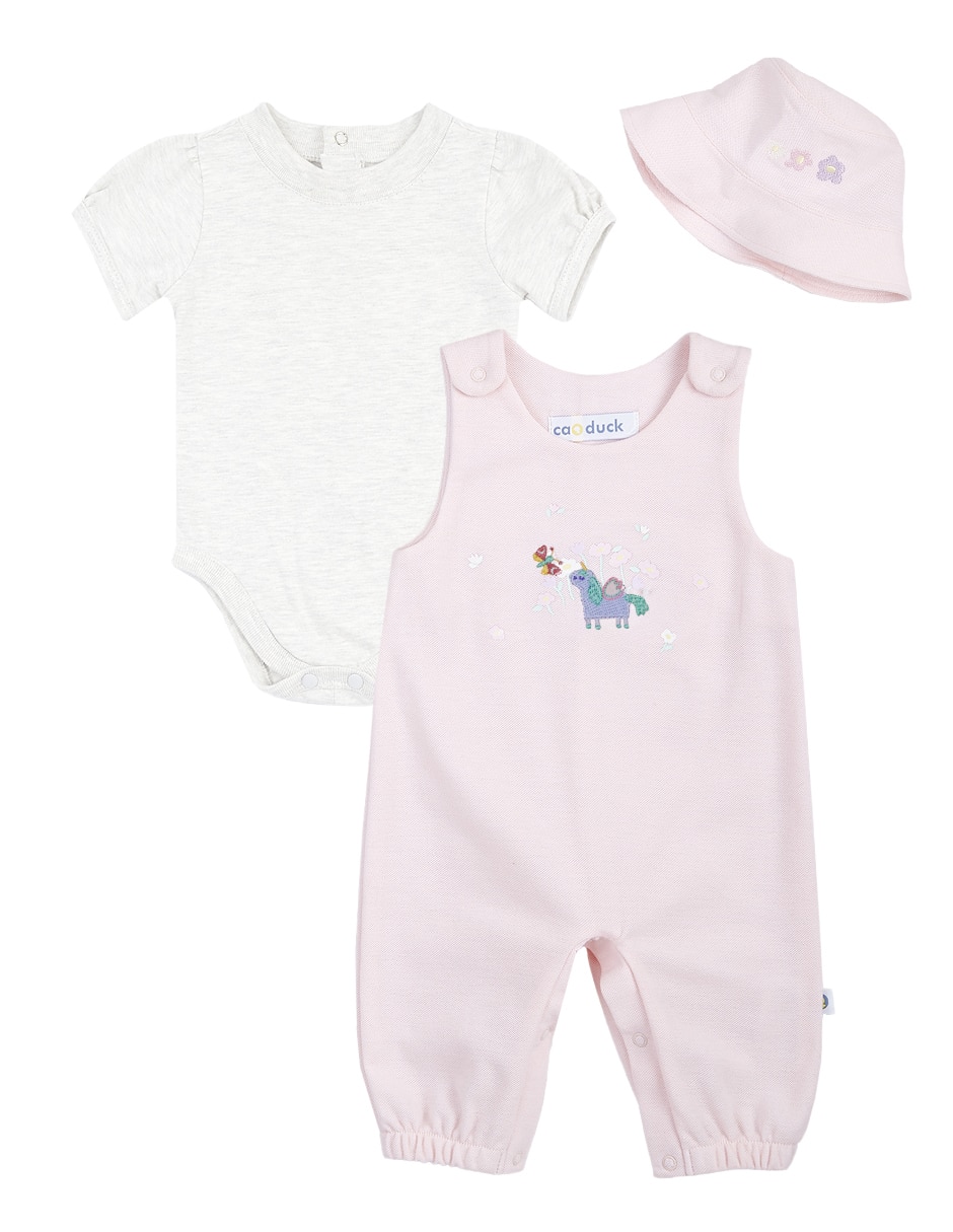 Conjunto de 3 piezas casual de algodón poliéster y elastano para niña Conjunto de 3 piezas casual de algodón poliéster y elastano para niña