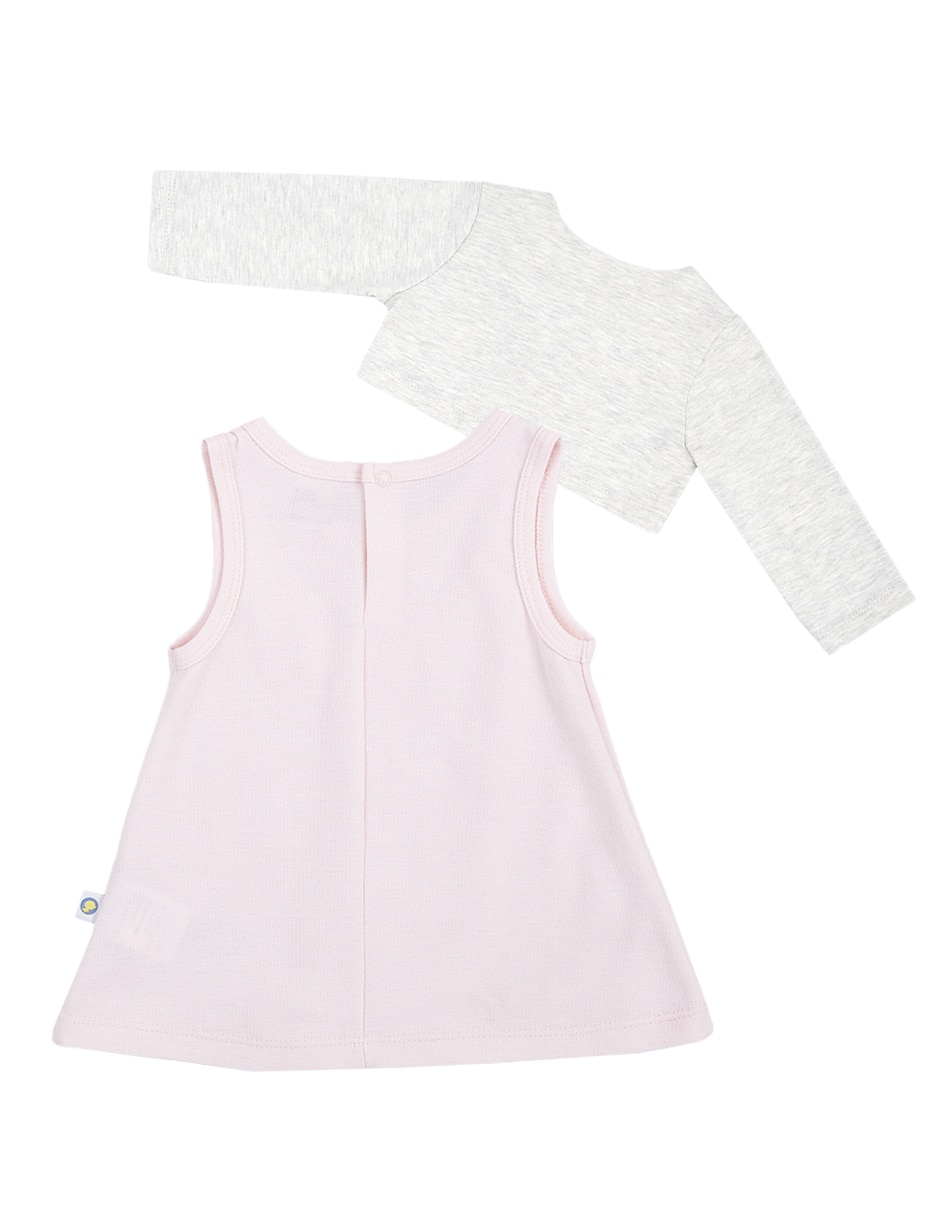 Conjunto vestido casual cao duck de algodón poliéster y elastano para niña