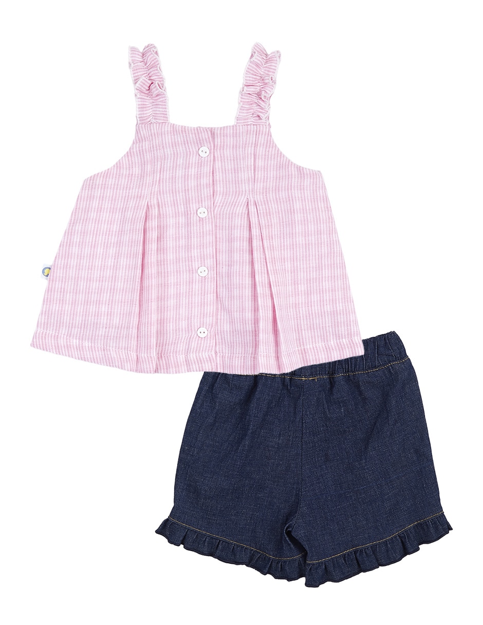 Conjunto short casual para niña 2