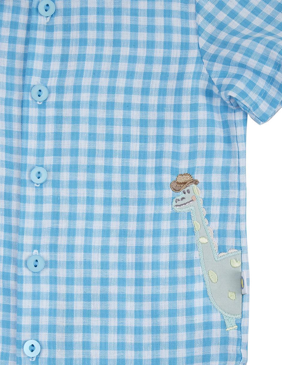 Conjunto de camisa casual cao duck para niño
