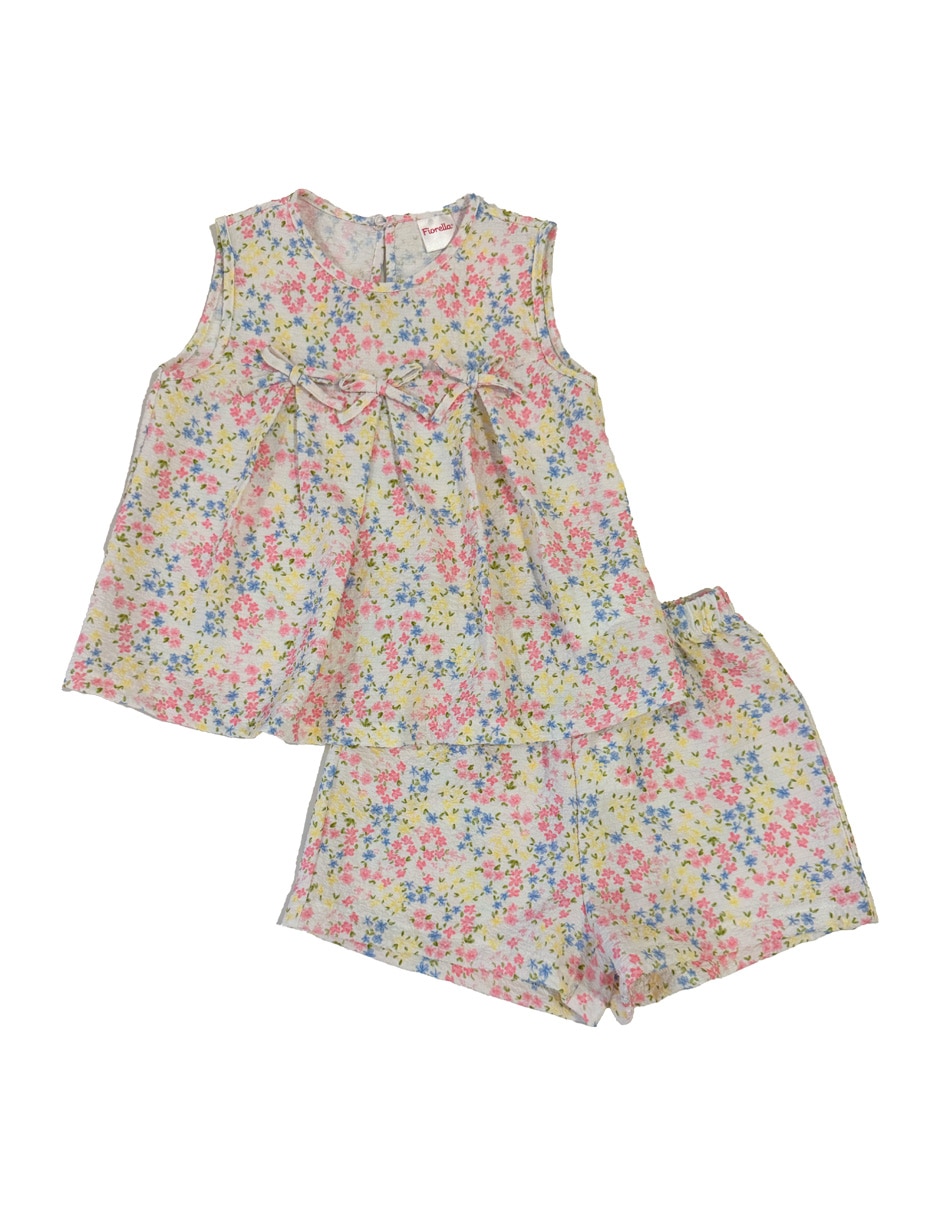 Conjunto short casual para niña