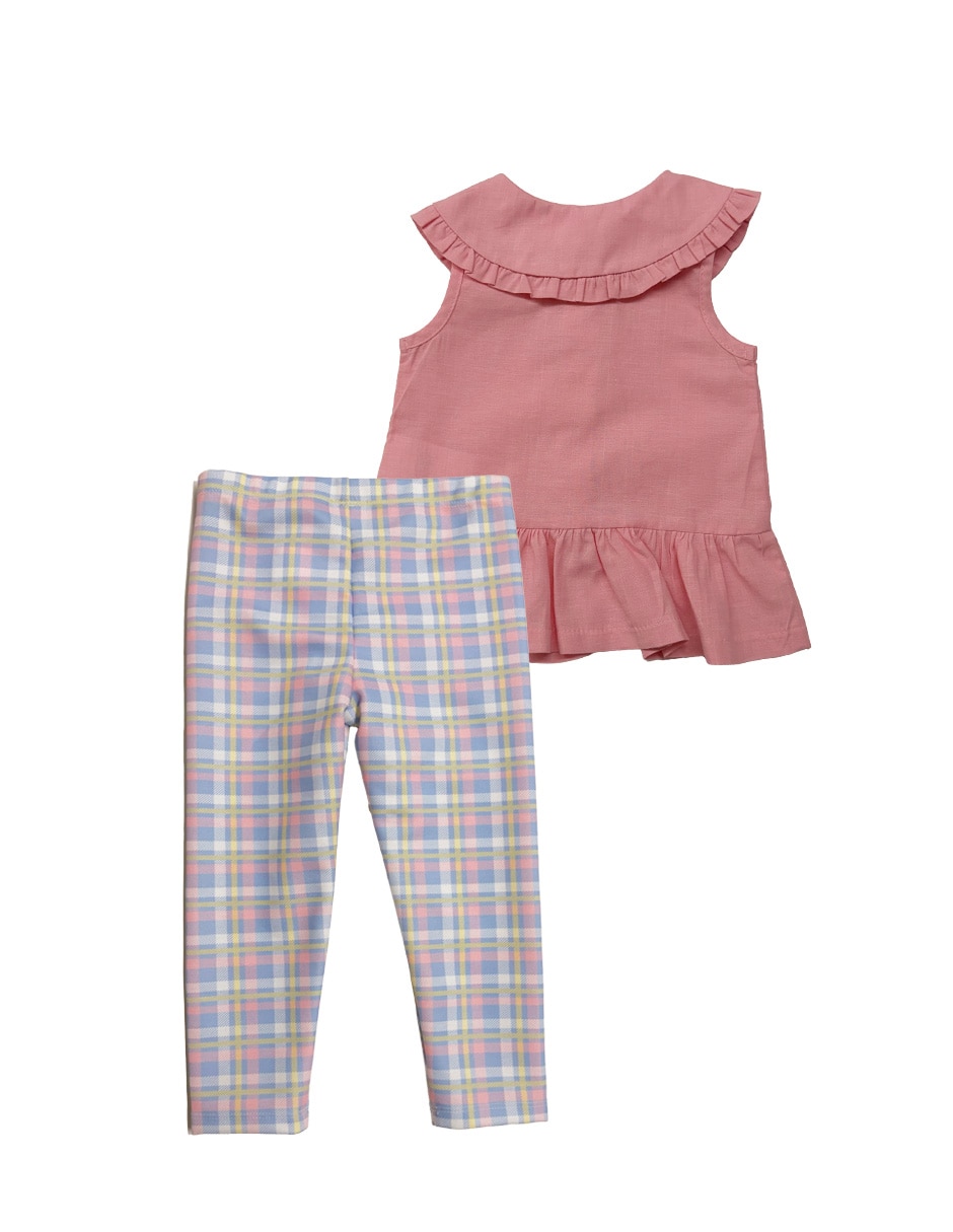 Conjunto legging casual fiorella de algodón para niña