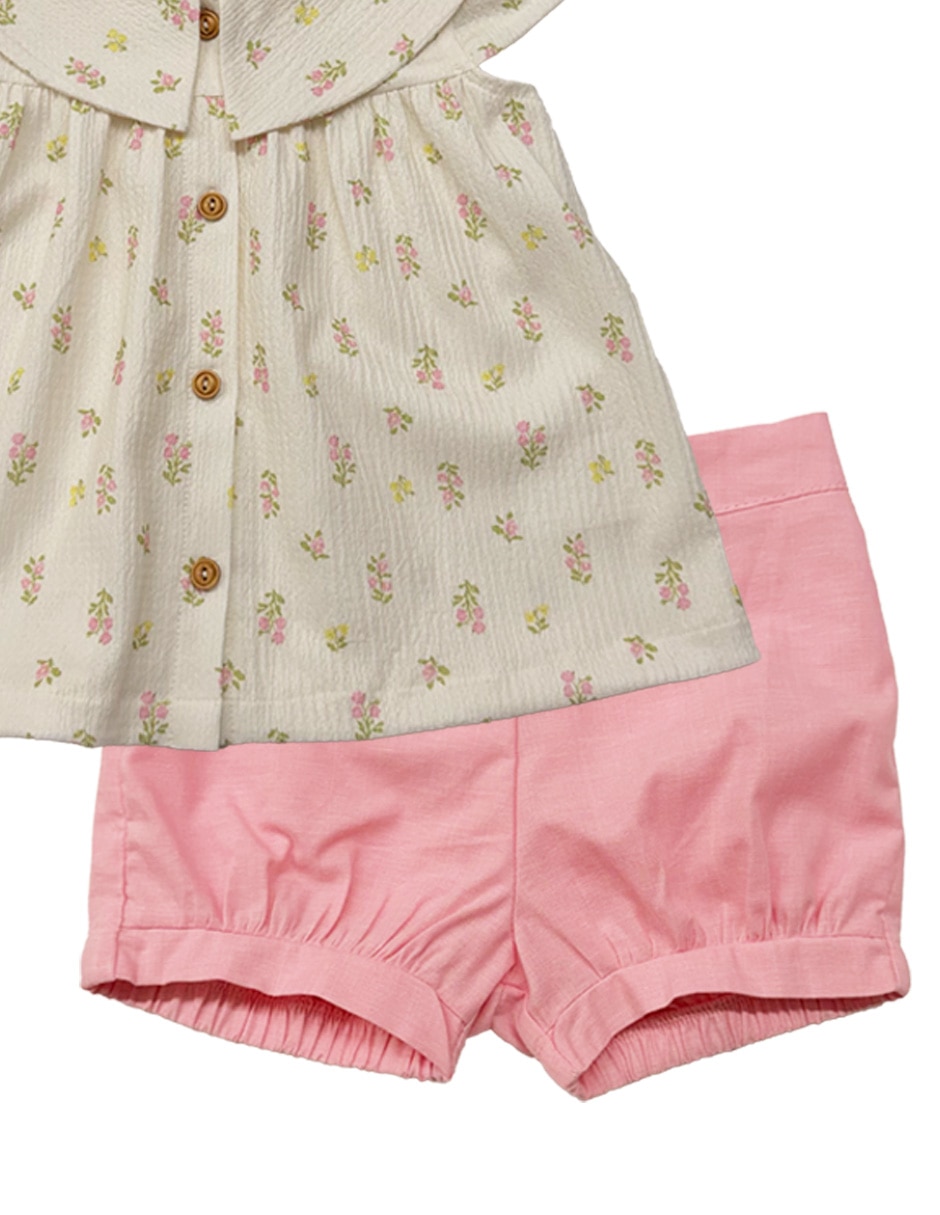 Conjunto Fiorella de algodón para niña