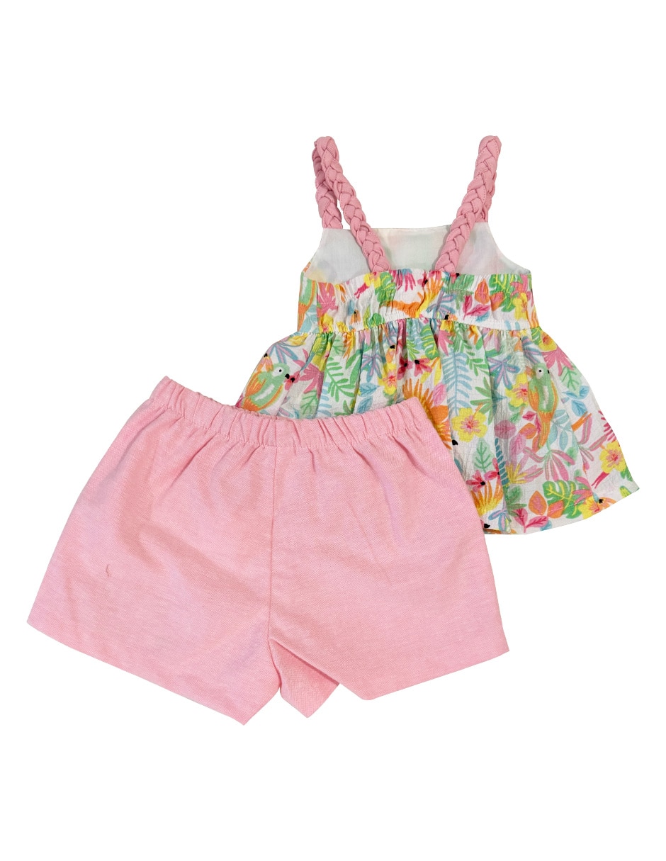 Conjunto short casual fiorella para niña