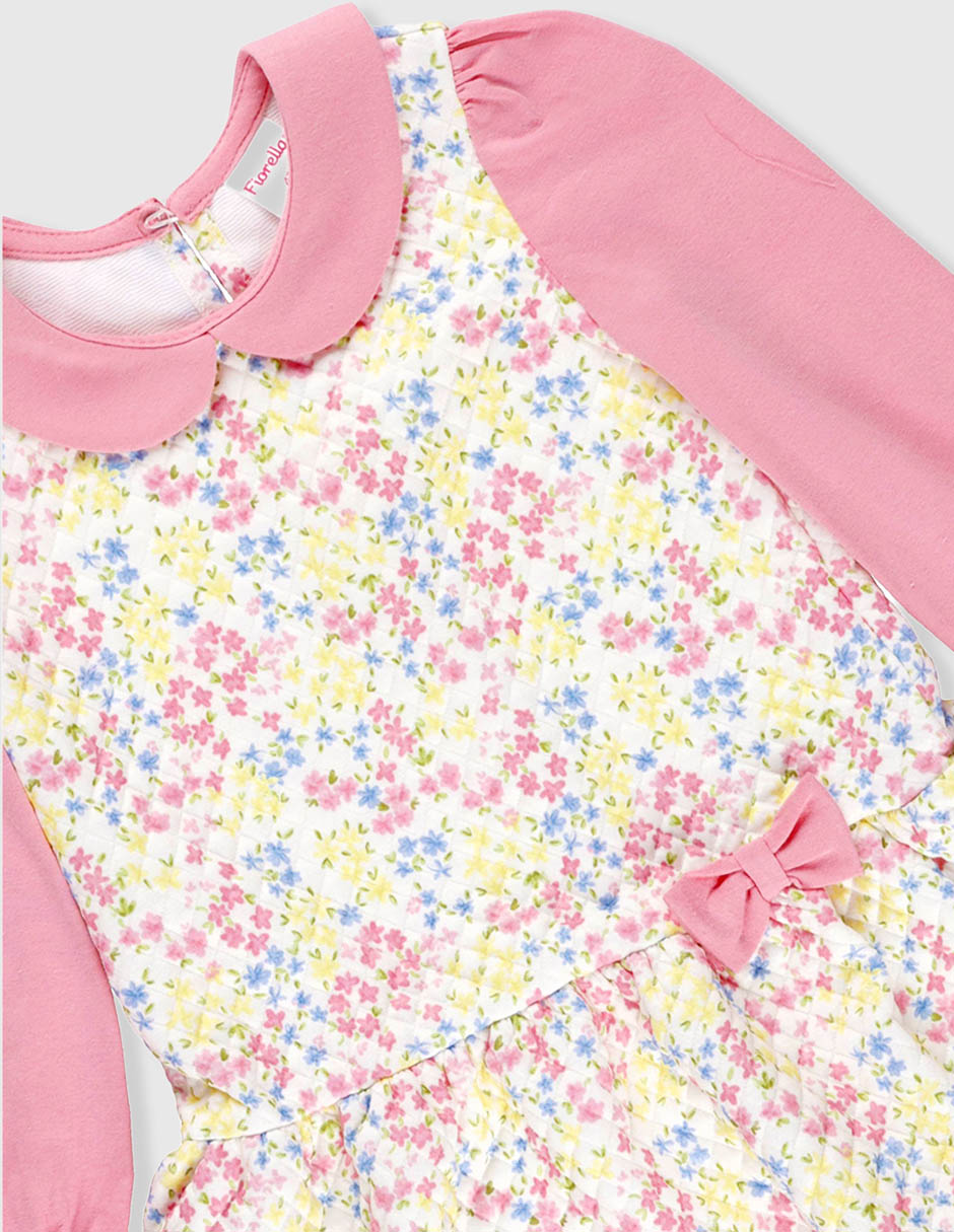 Vestido manga globo para bebé niña 4