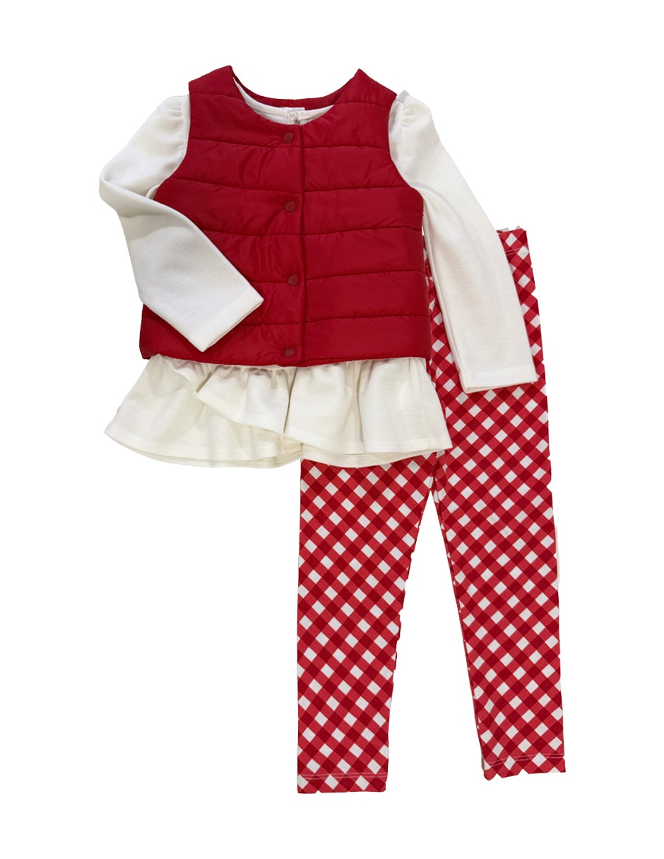 Conjunto de 3 piezas casual para niña