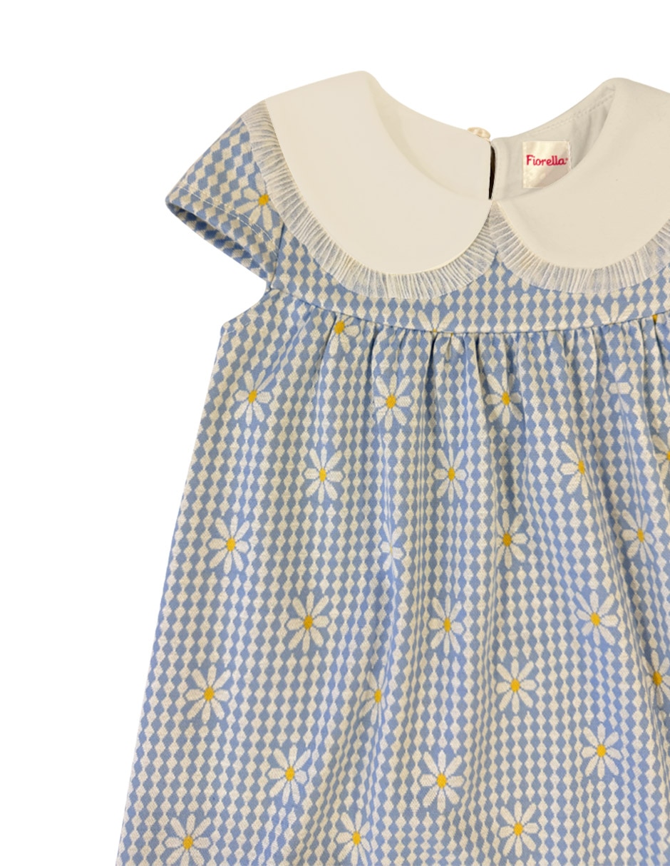 Vestido manga cap para niña 4