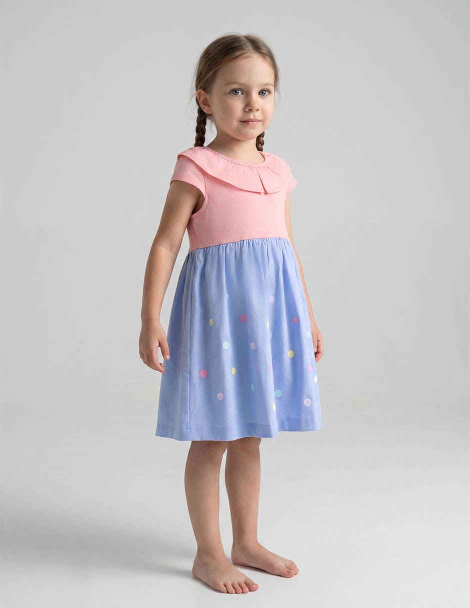 Vestido manga cap para bebé niña