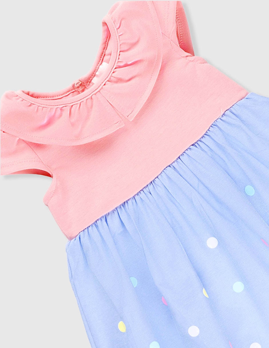 Vestido manga cap para bebé niña 4