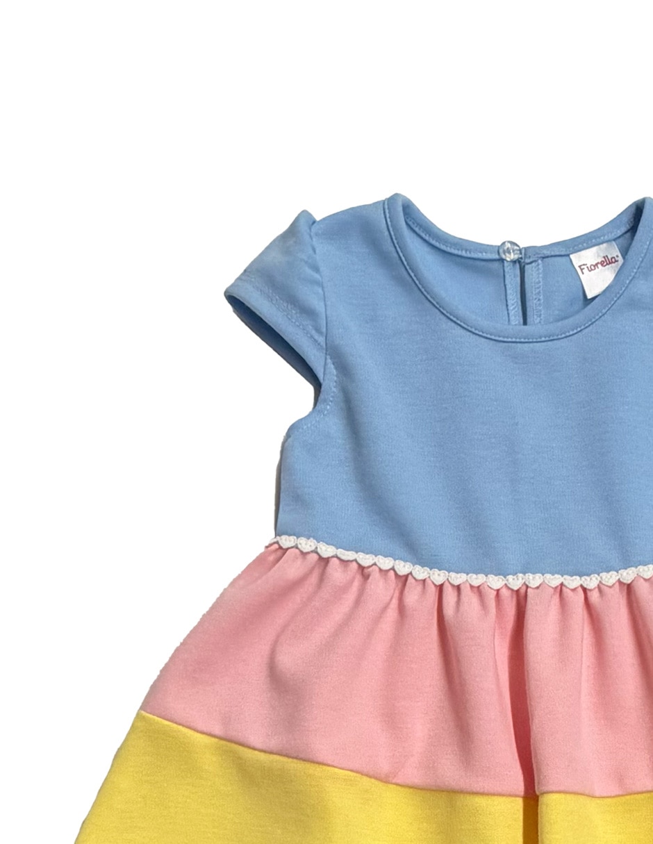 Vestido manga cap para niña 2