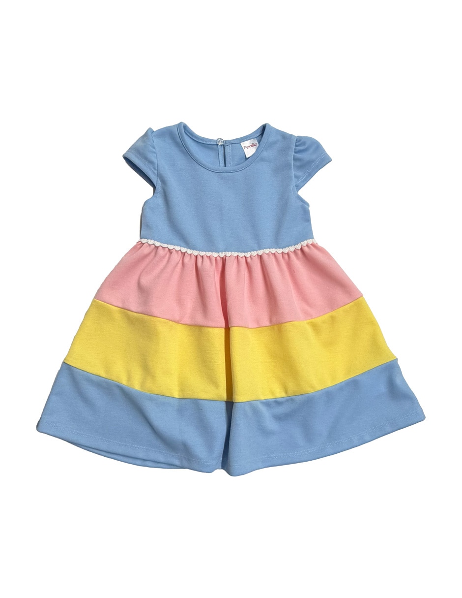Vestido manga cap para niña Vestido manga cap para niña