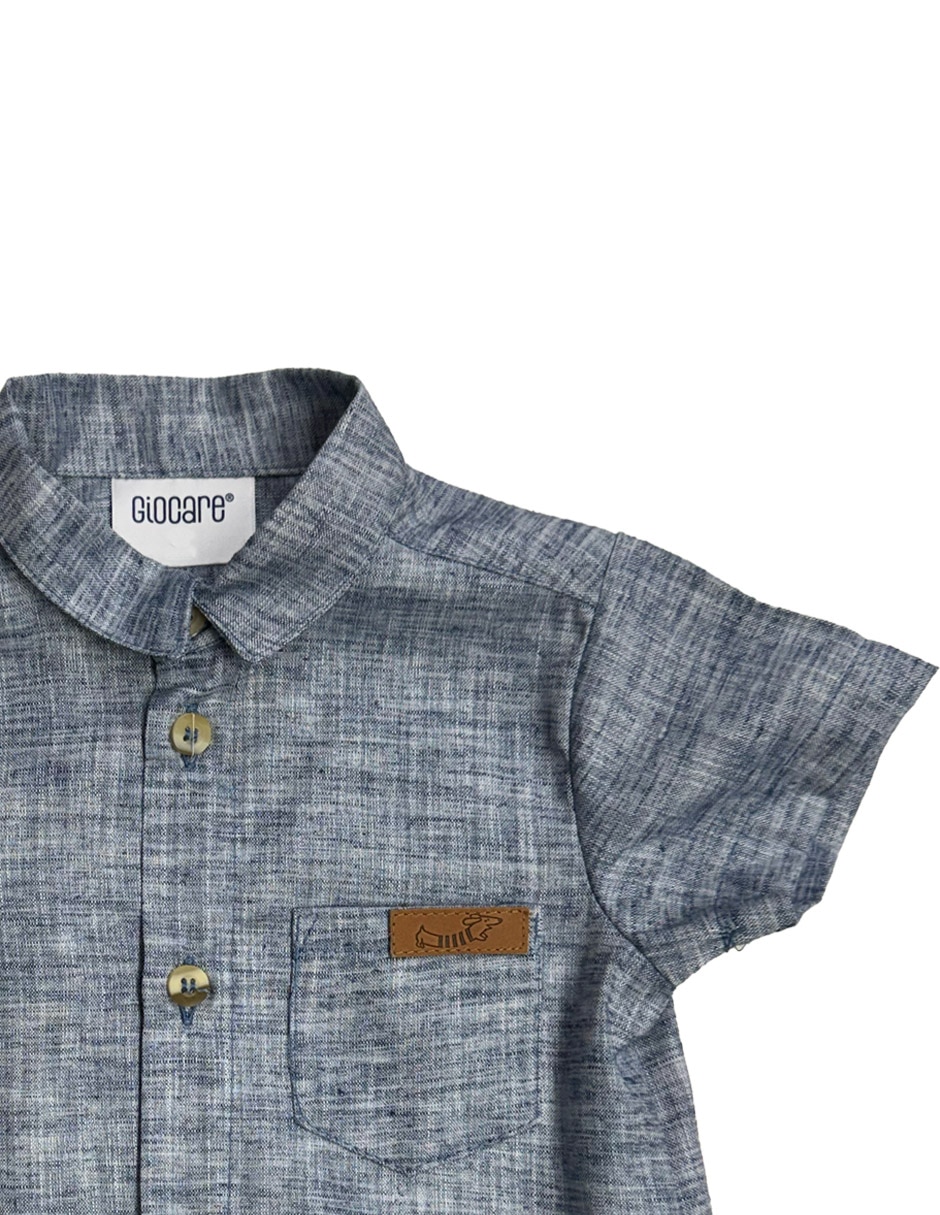 Conjunto short casual giocare de algodón para niño