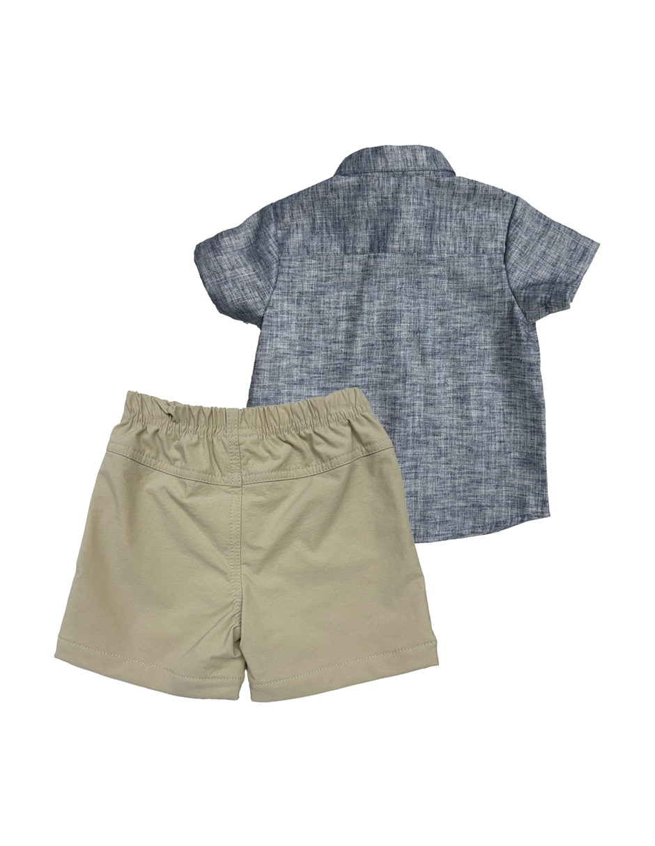 Conjunto short casual giocare de algodón para niño