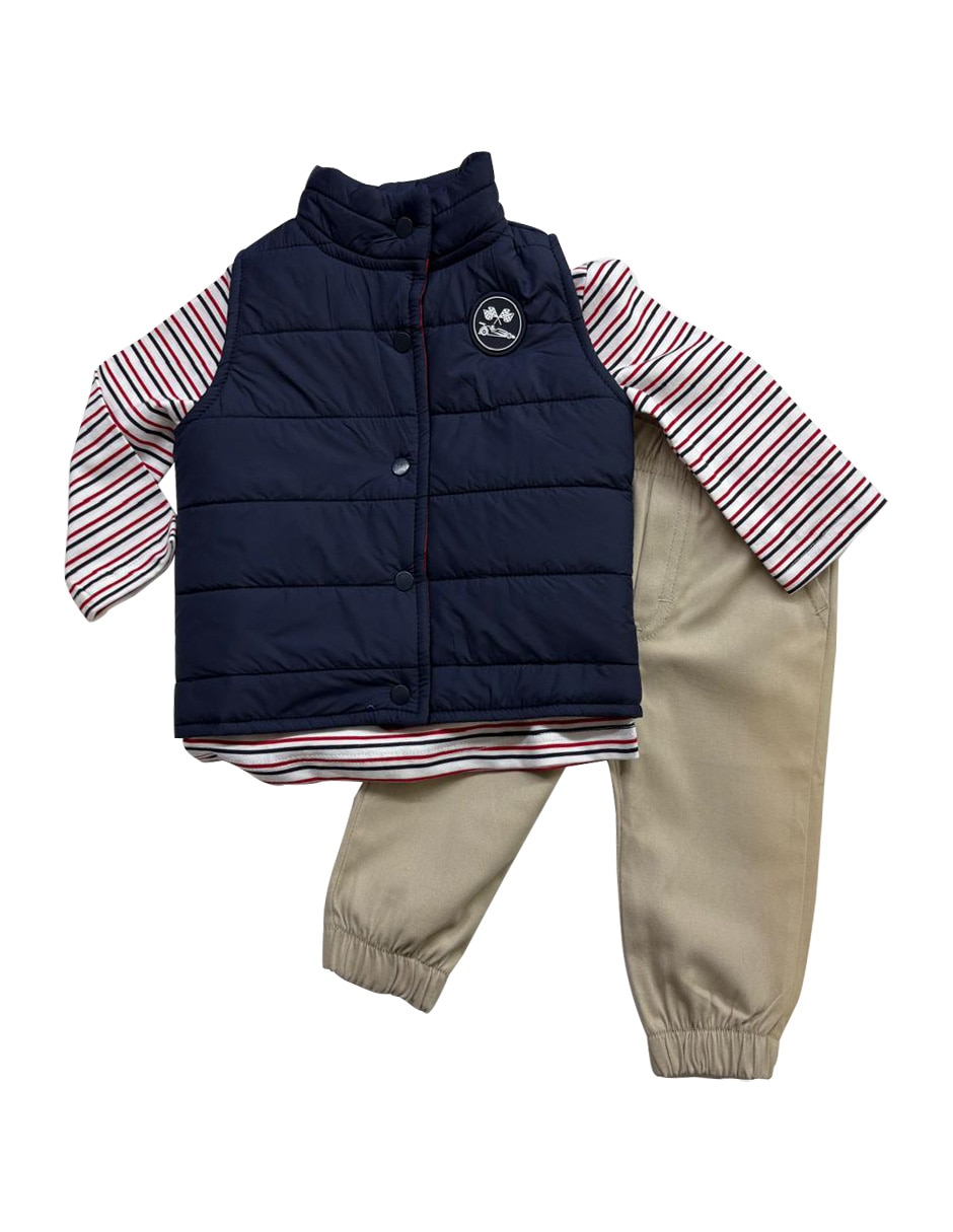 Conjunto de 3 piezas casual para niño