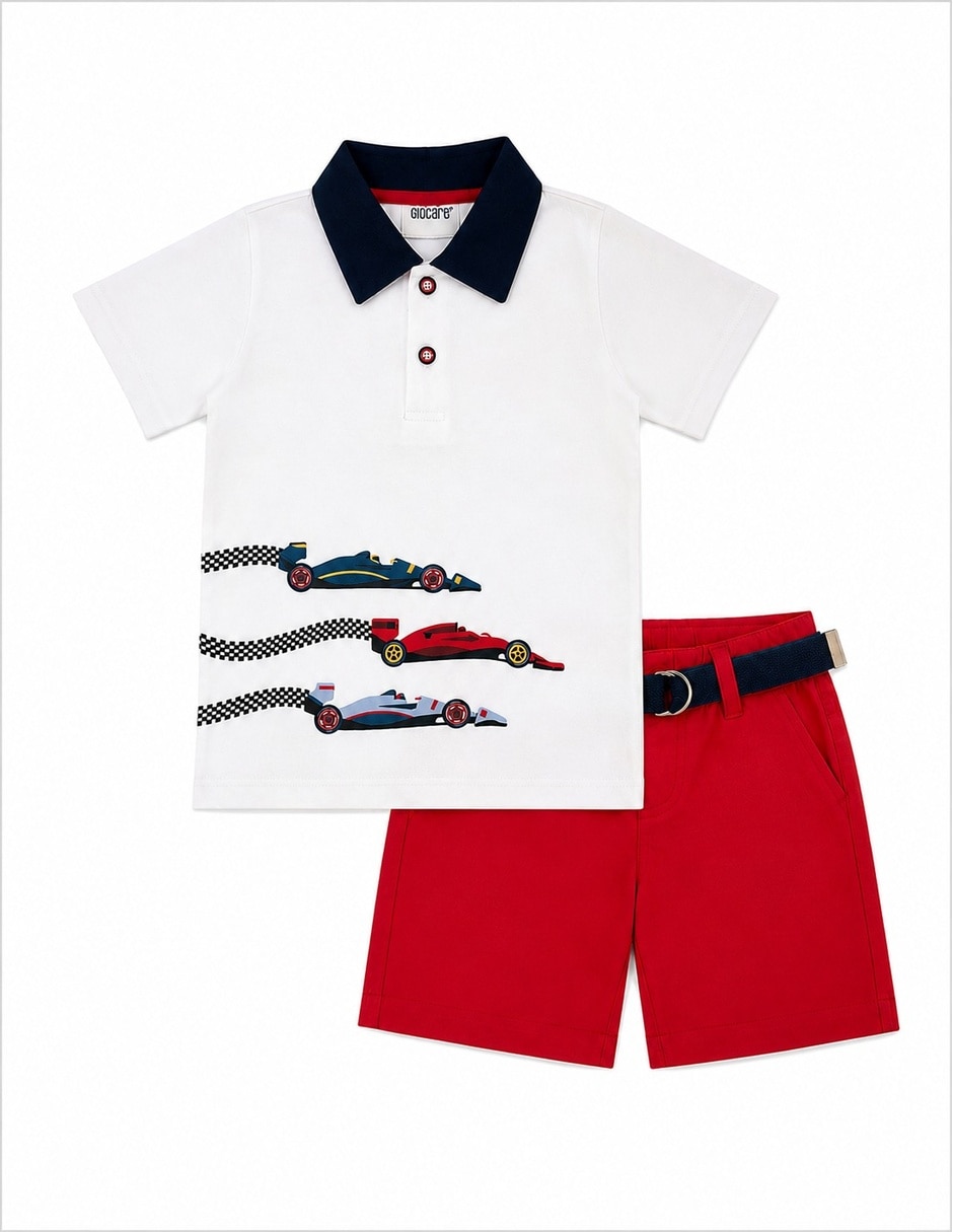 Conjunto short casual de algodón para niño Conjunto short casual de algodón para niño