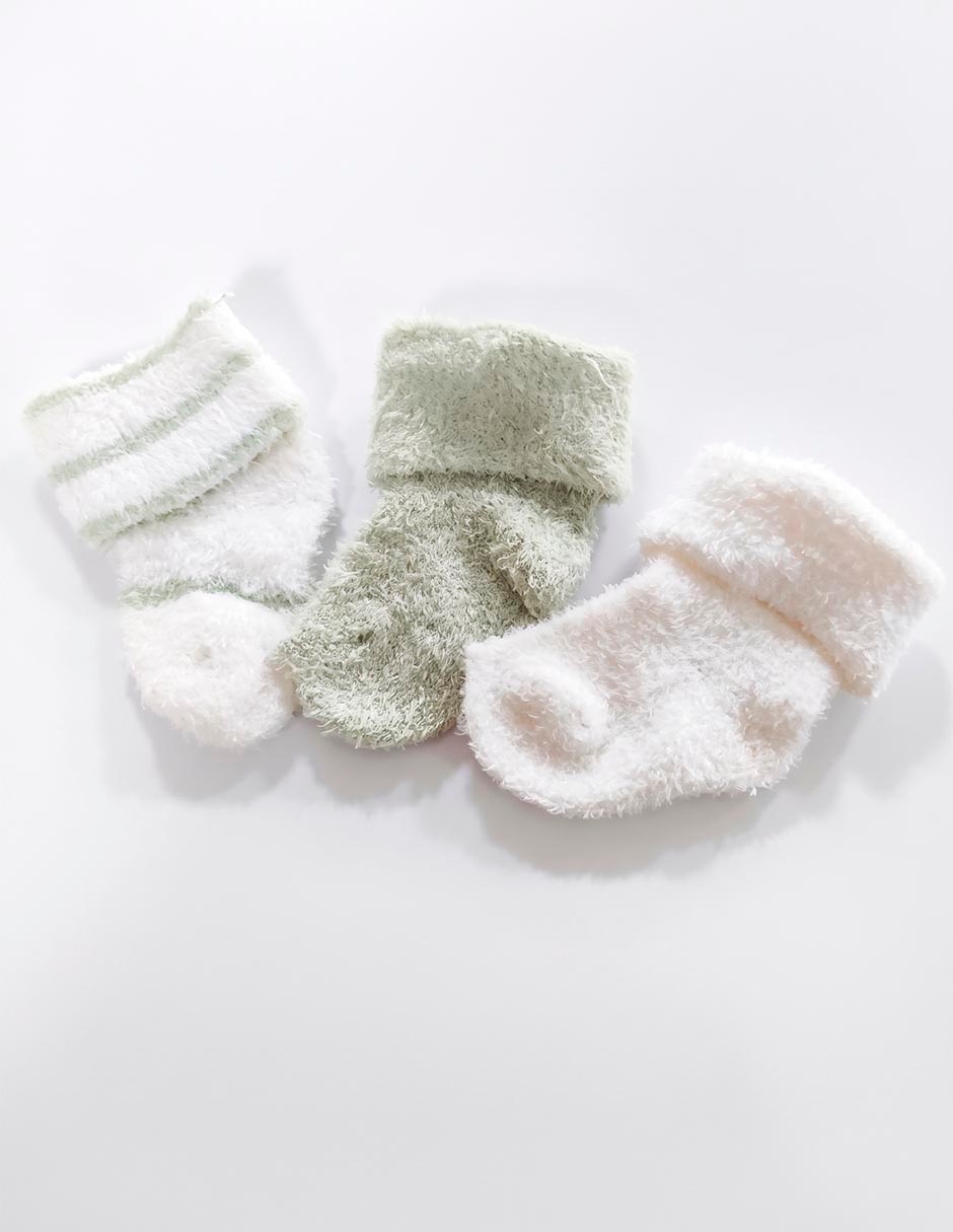 Set de tín de algodón para bebé niño 3 pares Set de tín de algodón para bebé niño 3 pares