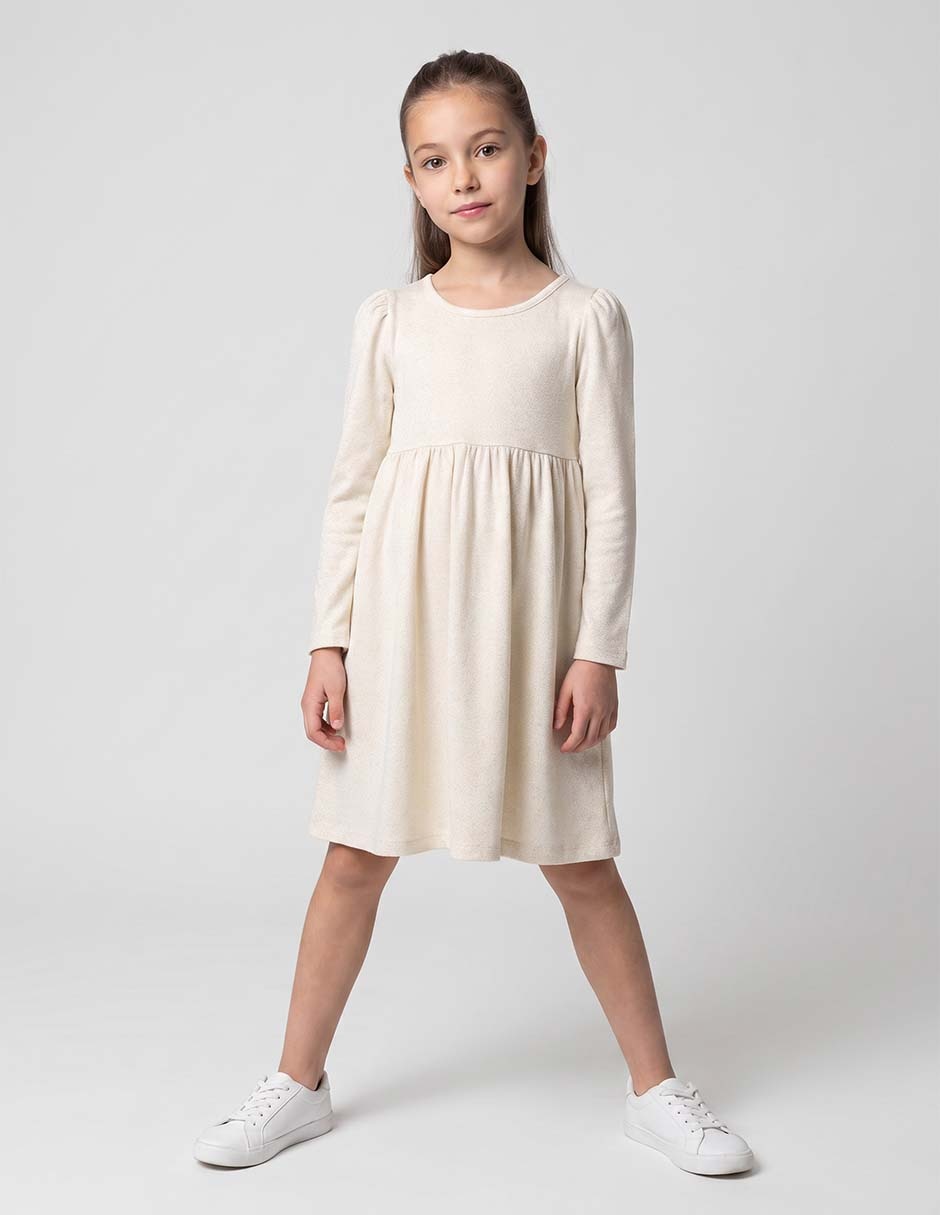 Set vestido manga larga para niña Set vestido manga larga para niña